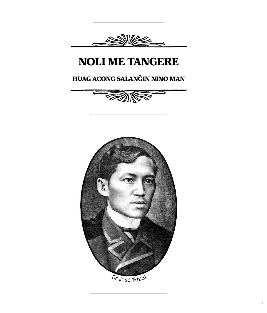 Noli Me Tangere (Tagalog)